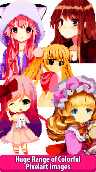 Скачать Anime Manga Pixel Art Coloring Развлечения для Андроид скриншот 2