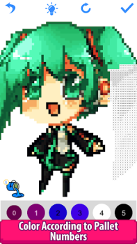 Скачать Anime Manga Pixel Art Coloring Развлечения для Андроид скриншот 6