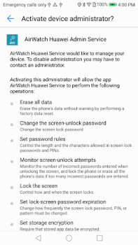 Скачать AirWatch Service for Huawei Бизнес для Андроид скриншот 3