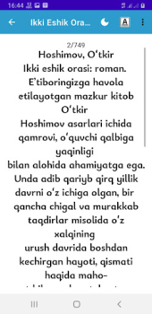 Скачать Ikki Eshik Orasi Книги и справочники для Андроид скриншот 5