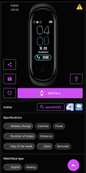 Скачать Циферблаты для MiBand4 Инструменты для Андроид скриншот 4