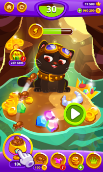 Скачать Bubbu Jewels (котик бубу) Головоломки для Андроид скриншот 4