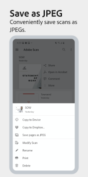 Скачать Adobe Scan: сканер PDF, OCR Бизнес для Андроид скриншот 2