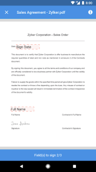 Скачать Zoho Sign - Fill & eSign docs Работа для Андроид скриншот 4