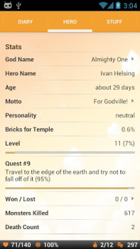 Скачать Godville Ролевые для Андроид скриншот 3