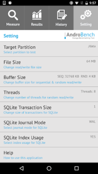 Скачать Androbench (Storage Benchmark) Инструменты для Андроид скриншот 5