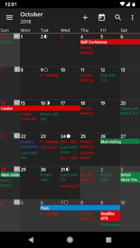 Скачать aCalendar - your calendar Работа для Андроид скриншот 3