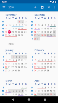 Скачать aCalendar - your calendar Работа для Андроид скриншот 5
