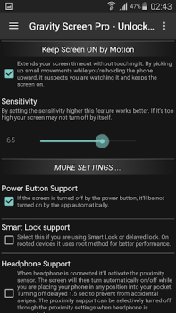 Скачать Gravity Screen - On/Off Инструменты для Андроид скриншот 4