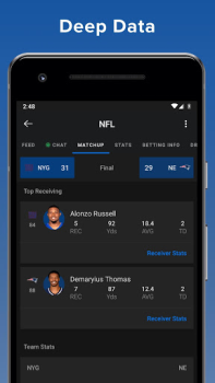 Скачать theScore: Sports News & Scores Спорт для Андроид скриншот 3