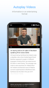 Скачать Inshorts - News in 60 words Новости и журналы для Андроид скриншот 4