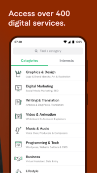 Скачать Fiverr - Freelance Service Бизнес для Андроид скриншот 4