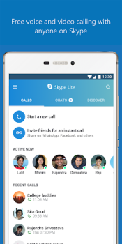 Скачать Skype Lite Связь для Андроид скриншот 2