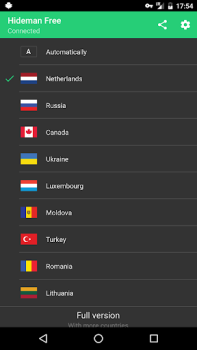Скачать Hideman Free VPN Инструменты для Андроид скриншот 3