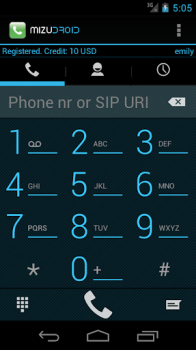 Скачать MizuDroid SIP VOIP Softphone Связь для Андроид скриншот 3