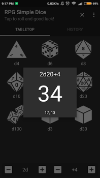 Скачать RPG Simple Dice Инструменты для Андроид скриншот 2