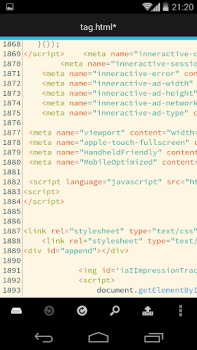 Скачать DroidEdit (free code editor) Работа для Андроид скриншот 3