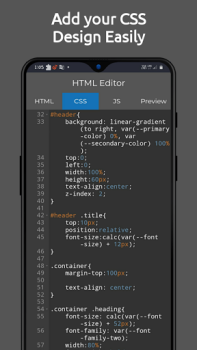 HTML Editor - HTML, CSS & JS