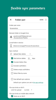 Скачать Autosync - File Sync & Backup Работа для Андроид скриншот 5