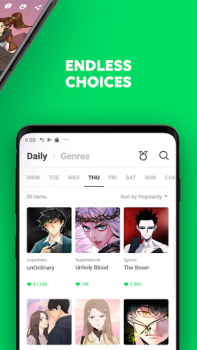Скачать WEBTOON: Manga, Comics, Manhwa Комиксы для Андроид скриншот 4