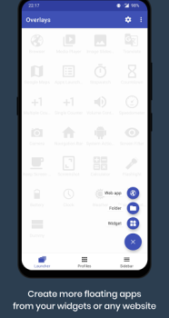 Скачать Overlays - Floating Launcher Работа для Андроид скриншот 2