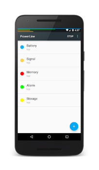 Скачать PowerLine: Status Bar meters Инструменты для Андроид скриншот 2