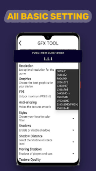 GFX tool for pubg new state